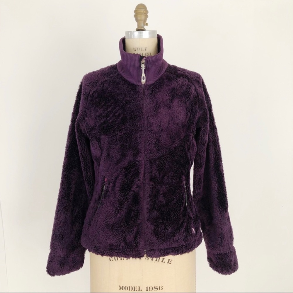 Mountain Hardwear faux fur wind stopper full zip jacket